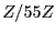 $Z/55Z$