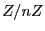 $Z/nZ$