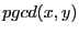 $pgcd(x,
y)$