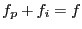 $f_p + f_i = f$